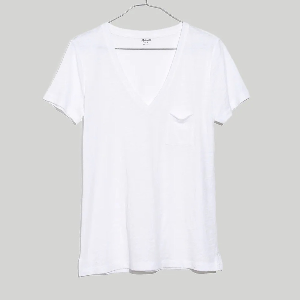 Whisper Cotton V-Neck Pocket Tee